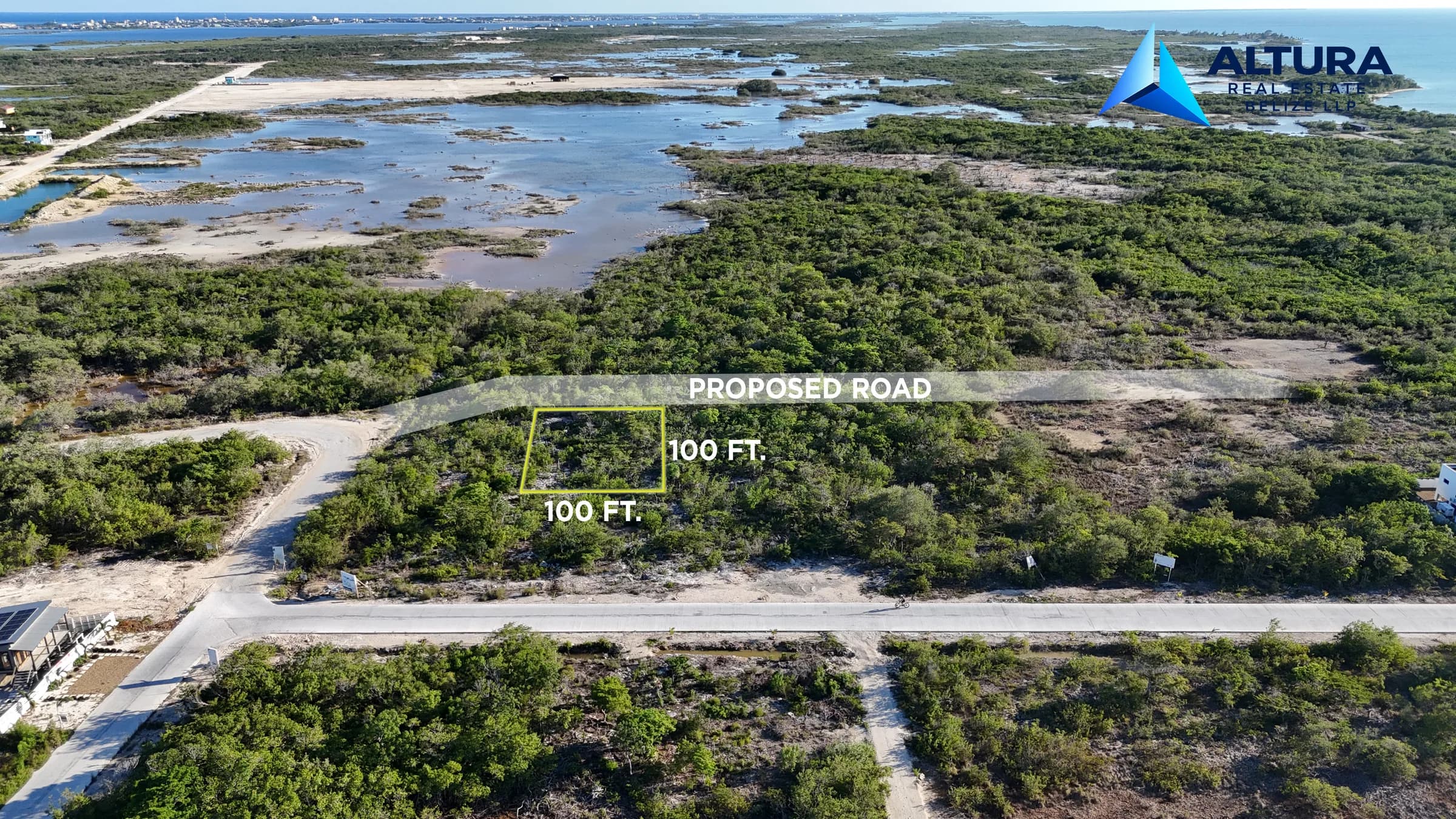 🌴 Prime 100' × 100' Lot Near Secret Beach, Ambergris Caye – Just 2nd Lot from Main Road! 🇧🇿